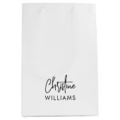 Handgeschriebenes Skript für die Signatur Monogram Mittlere Geschenktüte (Vorderseite)