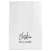 Handgeschriebenes Skript für die Signatur Monogram Mittlere Geschenktüte (Rückseite)