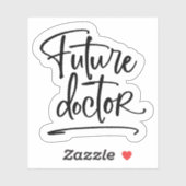 Handgeschriebenes Skript für Future Doctor Aufkleber (Blatt)