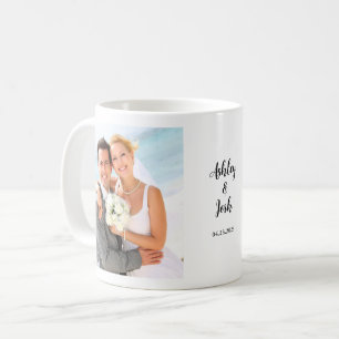 Handgeschriebenes Skript für Hochzeitsskripte im F Kaffeetasse