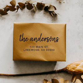 Handgeschriebenes Skript für lässige Pinsel Permastempel