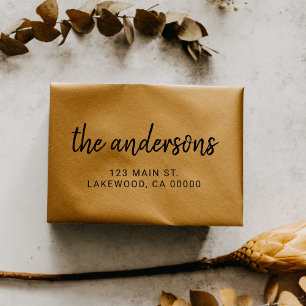 Handgeschriebenes Skript für lässige Pinsel Permastempel