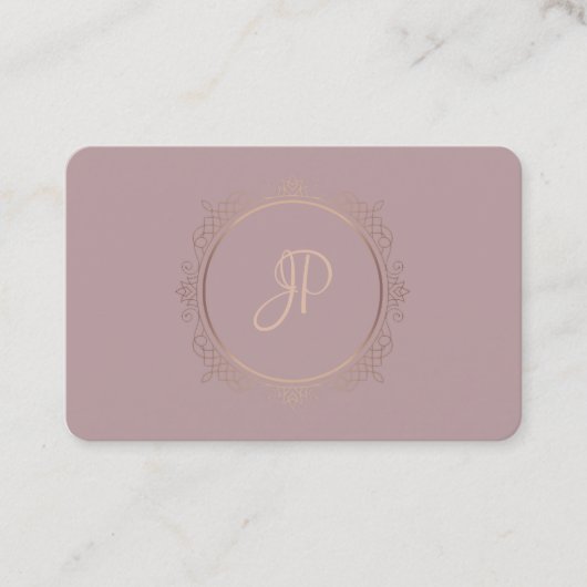Handgeschriebenes Skript für moderne Monogram-Vorl Visitenkarte (Vorderseite)