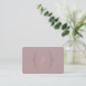 Handgeschriebenes Skript für moderne Monogram-Vorl Visitenkarte (Stehend Vorderseite)