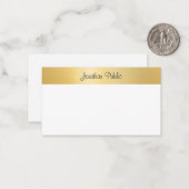 Handgeschriebenes Skript für moderne, weiße Vorlag Mitteilungskarte (Vorderseite/Rückseite Beispiel)