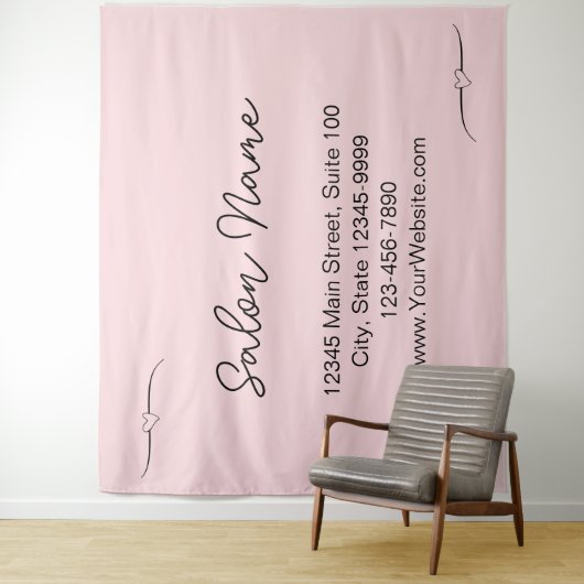 Handgeschriebenes Skript für Unternehmen in Pink u Wandteppich (Beispiel)