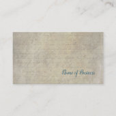 Handgeschriebenes Skript für Vintages Parchement Visitenkarte (Vorderseite)