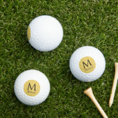 Handgeschriebenes Skript Gold Name 3er Pack Wert M Golfball (Insitu Gras)