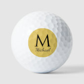 Handgeschriebenes Skript Gold Name 3er Pack Wert M Golfball (Vorderseite)