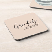 Handgeschriebenes Skript Großkinder machen Leben g Getränkeuntersetzer (Linke Seite)