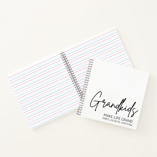 Handgeschriebenes Skript Großkinder machen Leben g Notizblock (Innenseite)