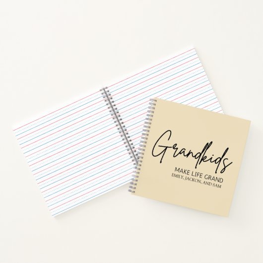 Handgeschriebenes Skript Großkinder machen Leben g Notizblock (Innenseite)