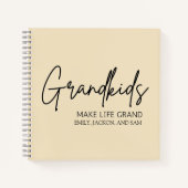 Handgeschriebenes Skript Großkinder machen Leben g Notizblock (Vorderseite)