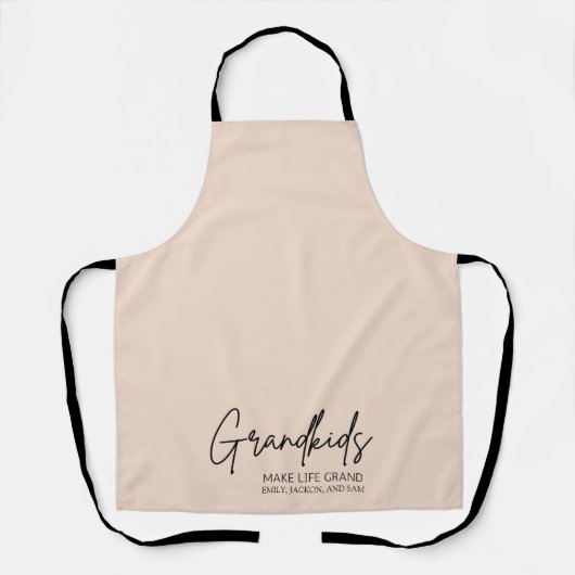 Handgeschriebenes Skript Großkinder machen Leben g Schürze (Vorderseite)