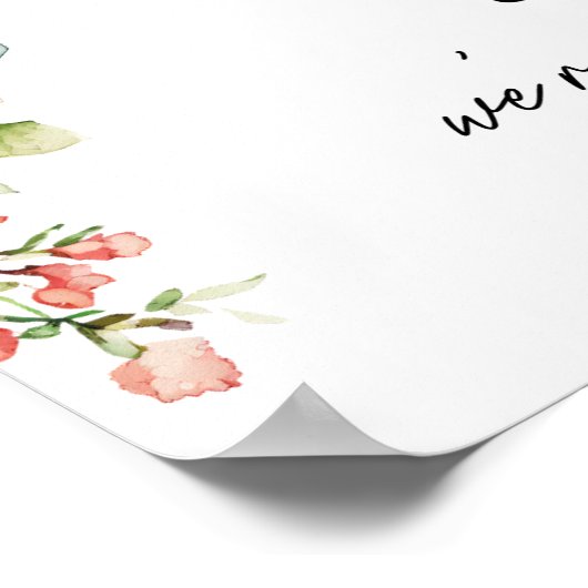 Handgeschriebenes Skript Herzlich willkommen beim  Poster (Ecke)