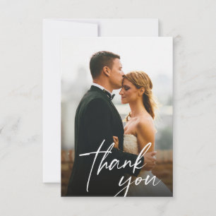Handgeschriebenes Skript Hochzeit 2 Fotos Dankeskarte