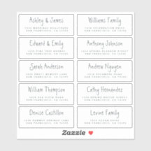 Handgeschriebenes Skript Hochzeitsgast-Adressliste