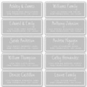 Handgeschriebenes Skript Hochzeitsgast-Adressliste Aufkleber (Vorderseite)