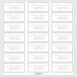 Handgeschriebenes Skript Hochzeitsgast-Adressliste Aufkleber<br><div class="desc">Elegantes Minimalistisches handgeschriebenes Skript Wedding Guest Address Labels. Dieses Design zeichnet sich durch einen klassischen Schriftart im handgeschriebenen Skriptstil aus. Es sind 21 Adressen auf diesem Blatt. Bitte kontaktieren Sie uns unter cedarandstring@gmail.com ,  wenn Sie Hilfe beim Design oder den passenden Produkten benötigen.</div>