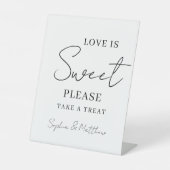 Handgeschriebenes Skript Hochzeittisch Sockelschild (Vorderseite)