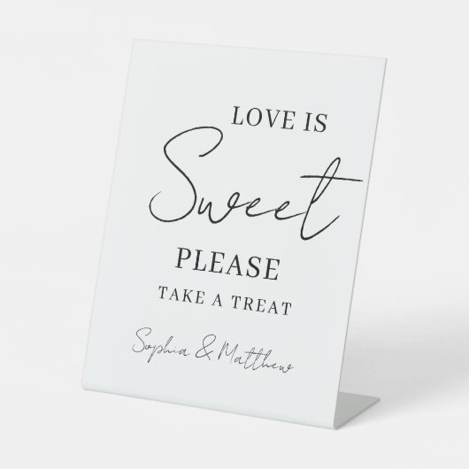 Handgeschriebenes Skript Hochzeittisch Sockelschild (Vorderseite)