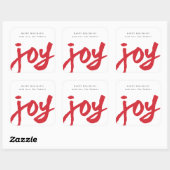 Handgeschriebenes Skript JoChristmas Holiday Gesch Quadratischer Aufkleber (Blatt)