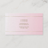 Handgeschriebenes Skript Luxurischer Glamour Calli Visitenkarte (Rückseite)