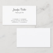 Handgeschriebenes Skript Minimalistisch modern Visitenkarte (Vorne/Hinten)