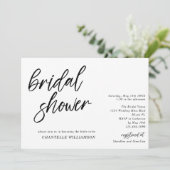 Handgeschriebenes Skript Minimalistisch Modernes B Einladung (Stehend Vorderseite)