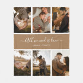 Handgeschriebenes Skript mit den Namen 6-Foto Fleecedecke (Vorderseite)