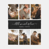 Handgeschriebenes Skript mit den Namen 6-Foto Fleecedecke (Vorderseite)