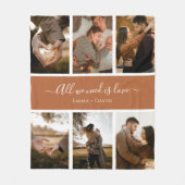 Handgeschriebenes Skript mit den Namen 6-Foto Fleecedecke (Vorderseite)