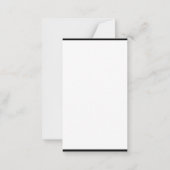 Handgeschriebenes Skript Mit Monogramm Einfache Vo Mitteilungskarte (Rückseite)