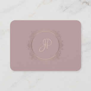 Handgeschriebenes Skript Modern Monogram Template Visitenkarte