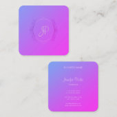 Handgeschriebenes Skript Modern Template Elite Des Quadratische Visitenkarte (Vorne/Hinten)