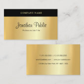 Handgeschriebenes Skript Moderne elegante Goldvorl Visitenkarte (Vorne/Hinten)