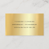 Handgeschriebenes Skript Moderne elegante Goldvorl Visitenkarte (Rückseite)