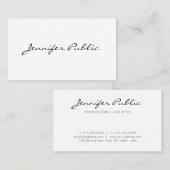 Handgeschriebenes Skript Moderne elegante minimale Visitenkarte (Vorne/Hinten)