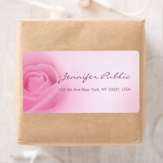 Handgeschriebenes Skript Moderne rosa Rosenvorlage (Insitu)