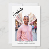 Handgeschriebenes Skript Moderner Abschluss mit 2 Ankündigung (Vorderseite)