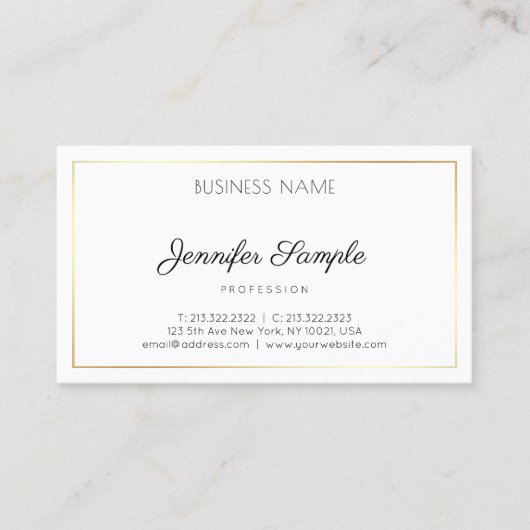 Handgeschriebenes Skript Modernes Design Elegant S Visitenkarte (Vorderseite)