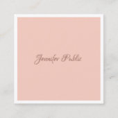 Handgeschriebenes Skript Modernes einfaches Templa Quadratische Visitenkarte (Vorderseite)