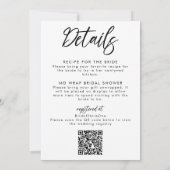 Handgeschriebenes Skript Modernes Minimalistisches Einladung (Rückseite)