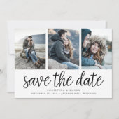 Handgeschriebenes Skript Multi-Foto Save the Date (Vorderseite)