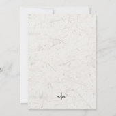 Handgeschriebenes Skript Natural Earthy Boho Weddi Einladung (Rückseite)