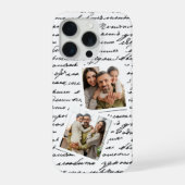 Handgeschriebenes Skript Personalisiertes 2-Foto-L iPhone Hülle (Rückseite)