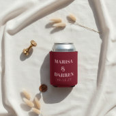 Handgeschriebenes Skript Pink Custom Wedding Dosenkühler