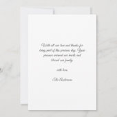 Handgeschriebenes Skript Religiöse Taufe Vielen Da Dankeskarte (Rückseite)