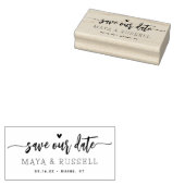 Handgeschriebenes Skript Rette unser Datum Gummistempel (Stempel)