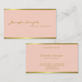 Handgeschriebenes Skript Rosa Gold Moderne Elegant Visitenkarte (Vorne/Hinten)